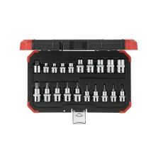 Jogo de Soquetes e Chaves Soquete Torx E8-E20 e T10-T55 com 20 Pçs - Gedore Red