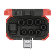 Jogo de Soquetes Impacto Sextavado 10-24 mm Encaixe 1/2" com 8 Pçs - Gedore Red