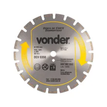 Disco Diamantado para Asfalto e Concreto 350 mm x 25,4 mm - Vonder