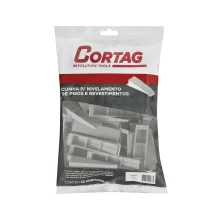 Cunha Espaçador de Porcelanato com 50 Peças Cinza - Cortag