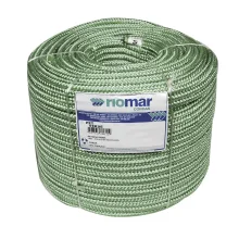 Corda Trançada Pet 10 mm Verde rolo com 100 metros - Riomar