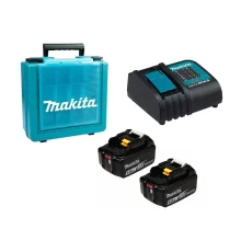 Kit com 2 Baterias 5,0Ah BL1850B Carregador 18V e Maleta - Makita