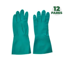 Combo Luva Nitrílica com Forro Tamanho M 12 Pares - Super Safety