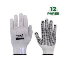 Combo Luva Malha Pigmentada 4 Fios Branca com 12 Pares - Volk