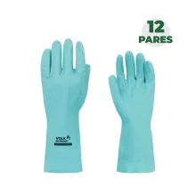 Combo Luva Nitrilica com Forro Slim Tamanho G com 12 Pares - Volk