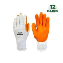 Combo Luva Tricotada Laranja Slim Tamanho GG com 12 Pares - Volk