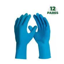 Combo Luva Látex Azul Silver Tamanho P com 12 Pares - Danny