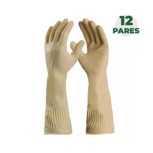 Combo Luva de Látex Longatex Tamanho M com 12 Pares - Danny