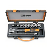 Jogo Soquete Estriado 3/8" a 15/16" Enc 1/2" com 12 Pçs Beta