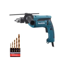 Combo Furadeira 127V HP1640 e Jogo de Brocas Aço Rápido 3-8 mm - Makita