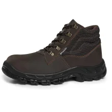 Botina de Segurança de Amarrar com Bico de PVC Concetto Marrom - Bracol