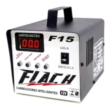 Carregador Inteligente de Bateria 12 Volts 15 Amperes Bivolt - F15  Flach
