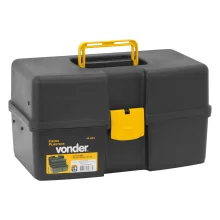 Caixa Plástica 14" com 3 Bandejas Articuladas - Vonder