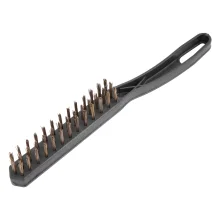 Escova de Aço Manual com 3 Fileiras e Cabo Plastico - Vonder