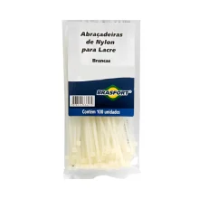 Abraçadeira de Nylon Branca 4,8 x 500 mm 100 Pçs - Brasfort