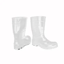 Bota de PVC Cano Médio Branca com Forro - Cartom