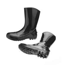 Bota De PVC Cano Médio Preta com Forro N° 36 - Pega Forte