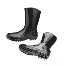 Bota de PVC Cano Médio Preta com Forro N° 39 - Pega Forte