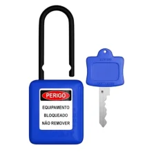Cadeado Azul de Bloqueio 38mm Hast de Plast Refor - Tagout