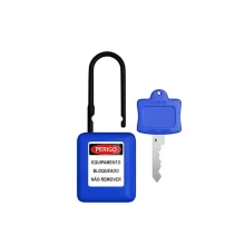 Cadeado Azul de Bloqueio 38mm Haste de Plast CPAZ14004CD - Tagout