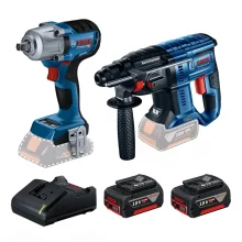 Chave de Impacto GDS18 e Martelete GBH185 2Bat 18V 4Ah - Bosch