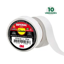 Combo Fita Isolante Imperial 18 x 10m Branco com 10pçs - 3M