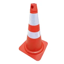 Cone para Sinalização Laranja e Branco de 75 cm - Plastcor
