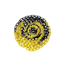 Corrente Zebrada Preta e Amarela com 1 metro Elo Grande - Plastcor