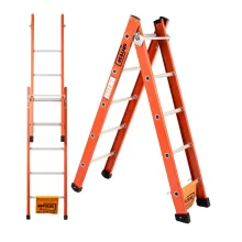 Escada Extensiva e Tesoura em Fibra de Vidro 13 Degraus - Síntese