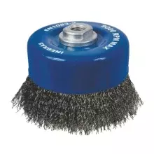 Escova Copo Ondulado 4" Aço Carbono com Rosca M14 - Inebras