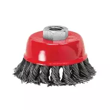 Escova Copo Trançado Aço Carbono 3" com Rosca M14 - MTX