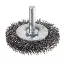 Escova Ondulada Aço de Carbono 3 x 3/8" com Haste 1/4" - Inebras