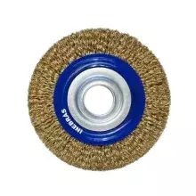 Escova Ondulada de Aço Latonado 6 x 3/4 x 1.1/4" Premium - Inebras