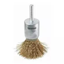Escova Pincel Ondulada de Aço de Carbono 25mm com haste 1/4" - Inebras