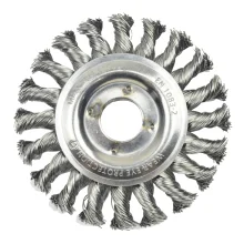 Escova Trançada de Aço 4.1/2" x 7/8" com arame 0,50 mm - Pferd