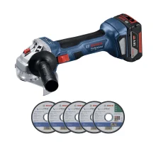 Esmerilhadeira Bateria 5" 18V GWS180-LI Bosch + 5 discos de corte