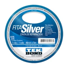Fita Silver Tape 48 mm x 5 metros Azul - Tek Bond