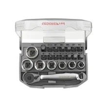 Jogo 23 Soquetes Sextavados 6-13mm Encaixe 1/4" - Gedore Red