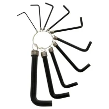 Jogo de Chave Allen 1/16 a 3/8" com 10 Peças Curta - Brasfort