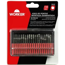 Jogo de Pontas Montada Diamantada 1.3/4" 20 Peças - Worker