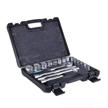 Jogo de Soquete 10 a 32 mm Estriado com Encaixe 1/2" 18 Peças - Stels