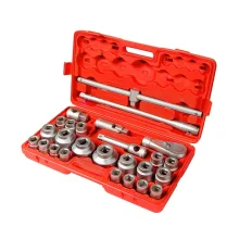 Jogo de Soquete 21 a 65mm Estriado Encaixe 3/4" 26 Peças - MTX