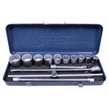 Jogo de Soquete Estriado 22 a 50 mm Encaixe 3/4" com 14 peças - Gedore