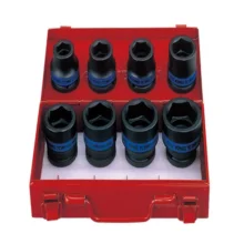 Jogo Soquete de Impacto 19 á 38mm Sextavado Curto 3/4" - Kingtony