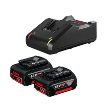 Kit com 2 Baterias de Lítio 18V e 1 Carregador Bivolt Bosch