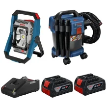 Lanterna GLI18V e Aspirador GAS18V 2Bat 18V 4Ah - Bosch