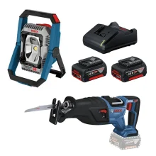 Lanterna GLI18V e Serra Sabre GSA185 18V 4Ah - Bosch