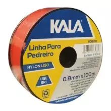 Linha para Pedreiro Lisa 100 Metros Laranja - Kala