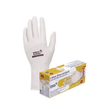 Luva de Látex Descartável Tamanho P - Volk