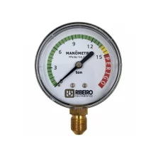 Manómetro para Prensa Hidráulica 15 Toneladas - Ribeiro